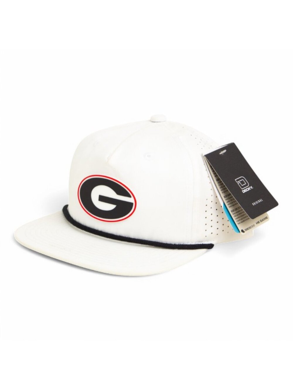 Georgia Bulldogs Power G 3D Perforated Rope Hat- White/ Black